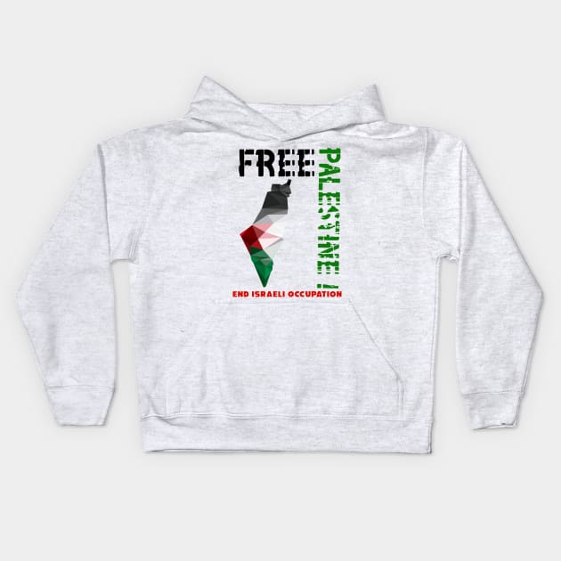 free palestine free gaza Kids Hoodie by dyazagita